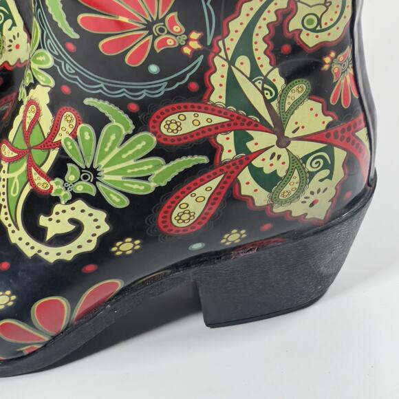 Nomad Yippy Paisley Psychedelic Western Wellies Rain Boot Women's 11 - Picture 12 of 16